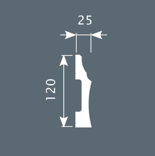 Напольный плинтус Cosca PX 009, 120х25